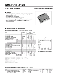 Datasheet 6MBP75RA120 manufacturer Fuji